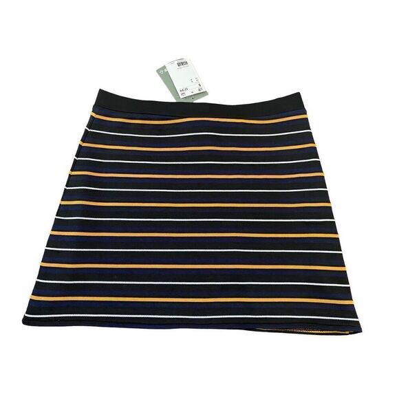 Nwt H&M Striped Mini Skirt Preppy Size Small Summer Coastal Beach - Picture 1 of 9